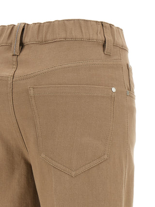 Vaqueros de algodón beige