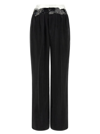 Pantalones casuales de cobre negro