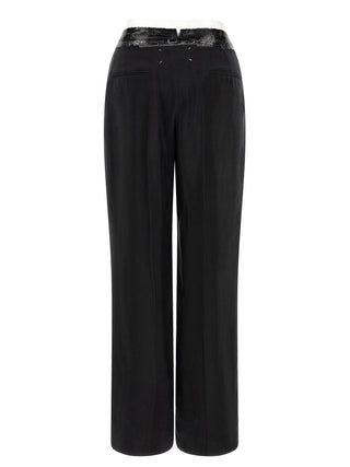 Pantalones casuales de cobre negro