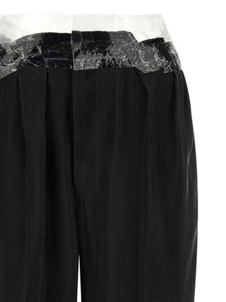 Pantalones casuales de cobre negro