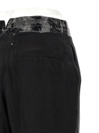 Pantalones casuales de cobre negro