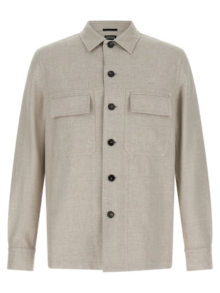Gray Linen Blouse