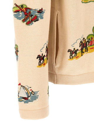 Multicolor Merino Wool Cardigan