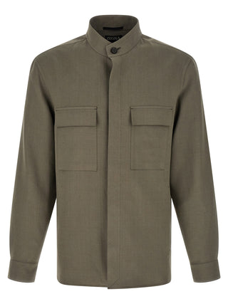 Gray Linen Blouse