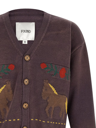Brown Cotton Cardigan