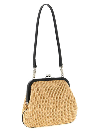 Beige Cotton Clutch Bag