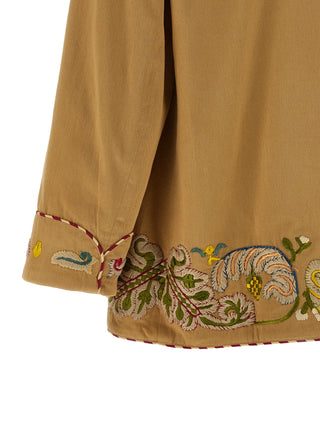 Beige Cotton Blazer