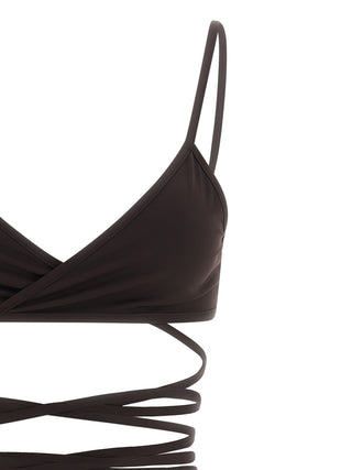 Brown Polyamide Bikini