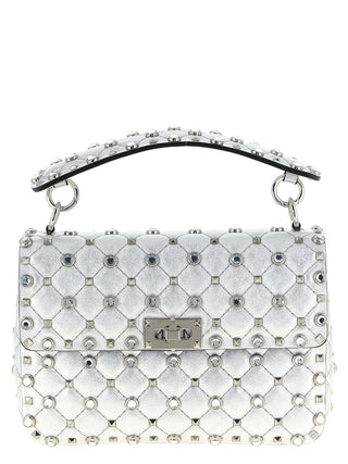 Silver Lamb Leather Shoulder Bag