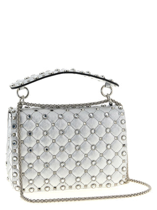Silver Lamb Leather Shoulder Bag