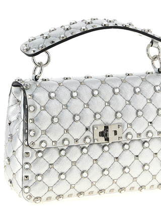 Silver Lamb Leather Shoulder Bag