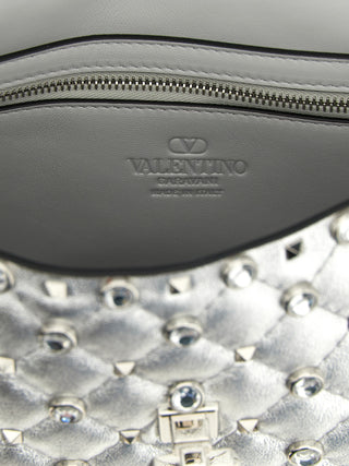 Silver Lamb Leather Shoulder Bag