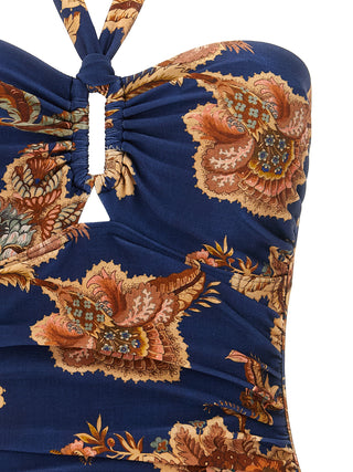 Multicolor Polyamide One-Piece Swimsuit