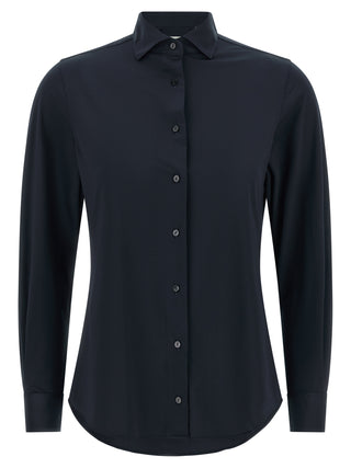 Blue Polyamide Blouse