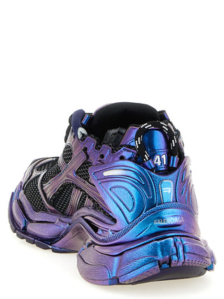 Blue Polyethylene Athletic Sneakers