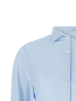 Blue Polyamide Blouse