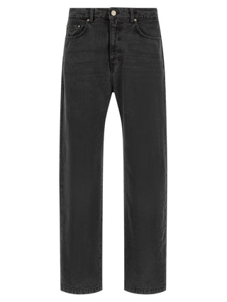 Gray Organic Cotton Straight-Leg Jeans