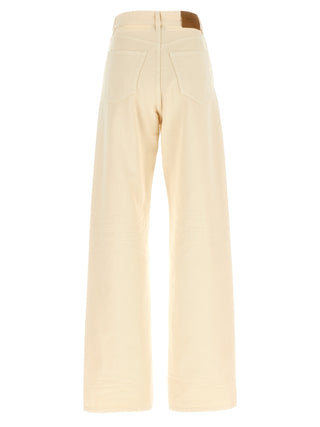 Vaqueros de algodón beige