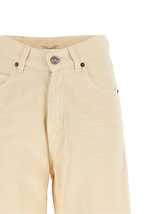 Vaqueros de algodón beige