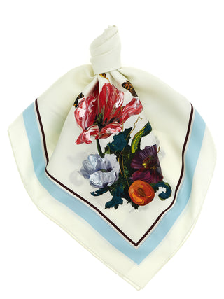 White Silk Scarf