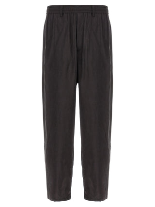 Pantalones deportivos de seda marrón