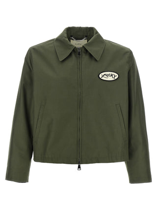 Bicolor Polyester Full-Length Jacket