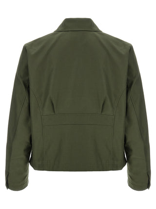 Bicolor Polyester Full-Length Jacket