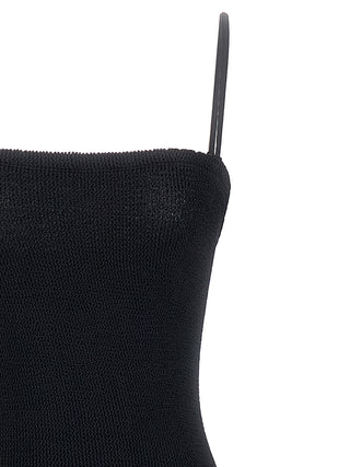 Black Polyamide Long Dress