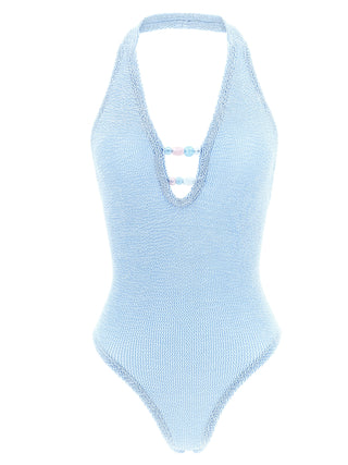 Blue Polyamide One-Piece Swimsuit