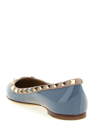 Gray Leather Ballet Flats