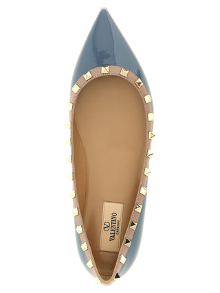 Gray Leather Ballet Flats
