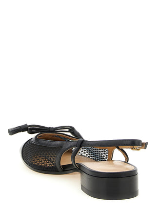 Black Leather Ballet Flats