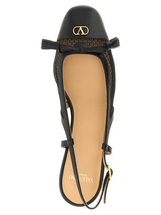 Black Leather Ballet Flats