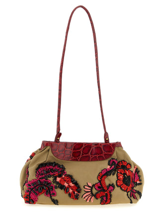 Multicolor Cotton Clutch Bag