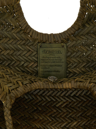 Bolso de hombro bicolor de piel de becerro