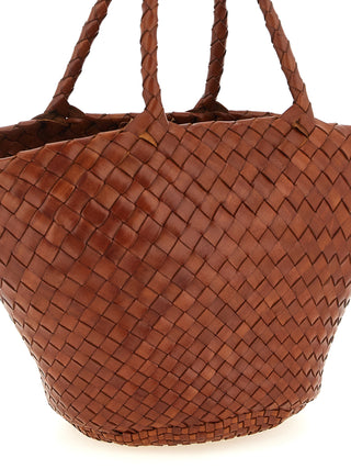 Bolso de mano marrón de becerro