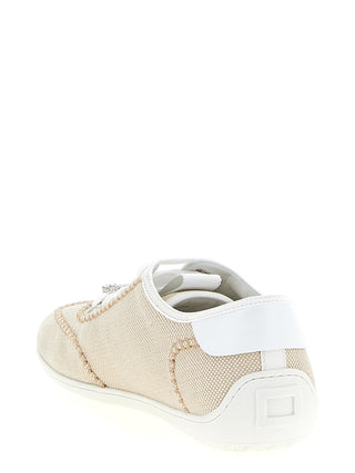 Zapatillas beige de poliamida bajas