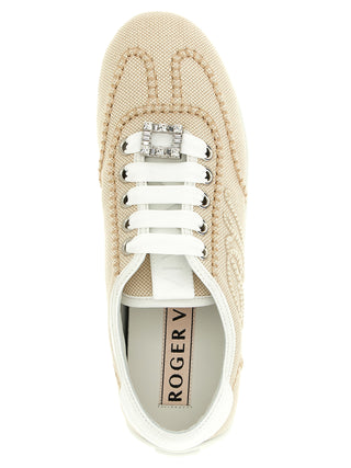 Zapatillas beige de poliamida bajas