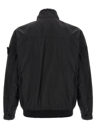 Black Polyamide Full-Length Jacket