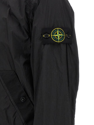 Black Polyamide Full-Length Jacket