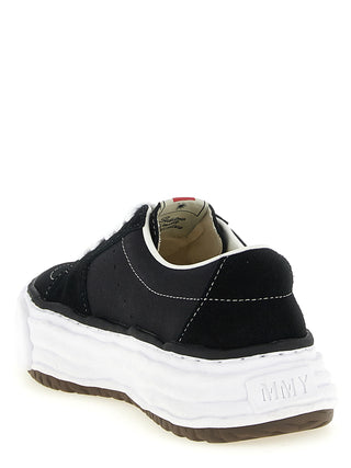 Black Cowhide Platform Sneakers