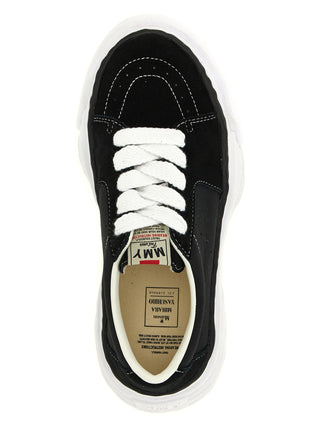 Black Cowhide Platform Sneakers
