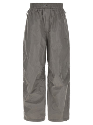 Gray Polyester Athletic Pants
