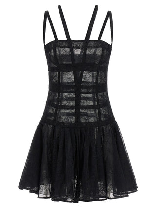 Black Polyamide Short Dress