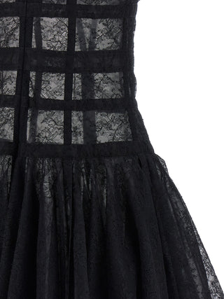 Black Polyamide Short Dress