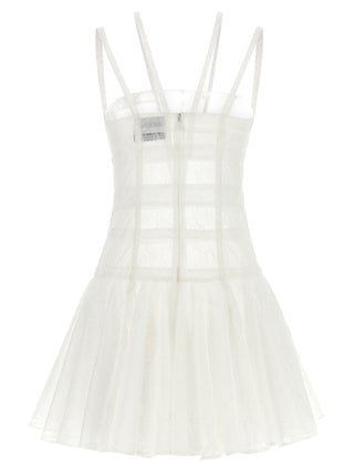 White Polyamide Short Dress