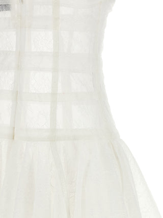 White Polyamide Short Dress