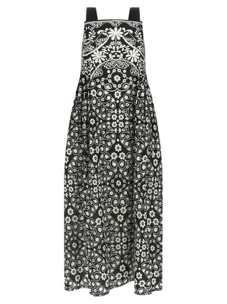Bicolor Cotton Long Dress