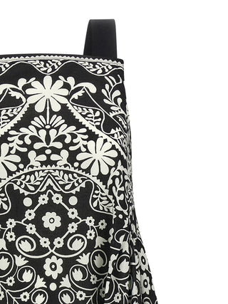 Bicolor Cotton Long Dress