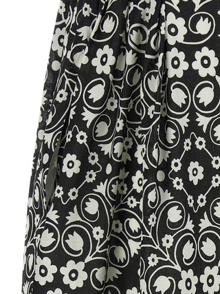 Bicolor Cotton Long Dress
